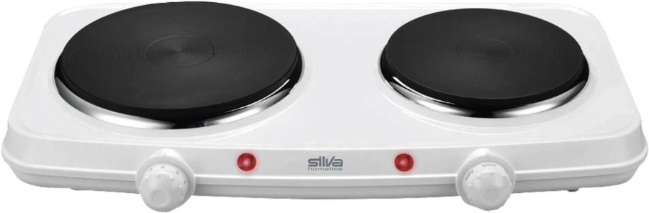 Silva DK 2018 Doppelkochplatte, 2250 W, weiß 