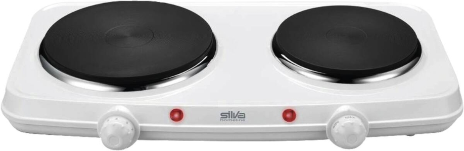 Silva DK 2018 Doppelkochplatte, 2250 W, weiß 