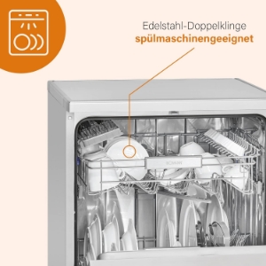 Clatronic EM 3062 Elektromesser/Brotmesser Weiss elektrisches mit spülmaschinenfester spezialgezahnten 