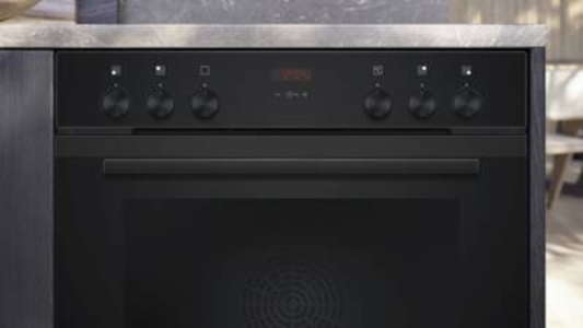 Siemens HE213ABB0 iQ300, Einbau-Herd, 60 x 60 cm, Deep black inox Schwarz