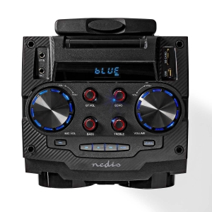 Nedis SPPT800BK Bluetooth-Party-Lautsprecher max. Batteriespielzeit: 6.5 Std | 120 W | Tragegriff