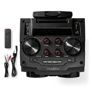 Nedis SPPT800BK Bluetooth-Party-Lautsprecher max. Batteriespielzeit: 6.5 Std | 120 W | Tragegriff