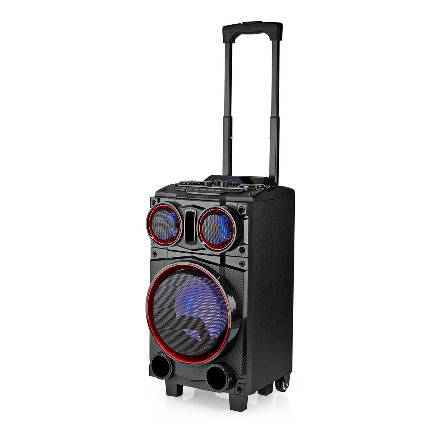 Nedis SPPT800BK Bluetooth-Party-Lautsprecher max. Batteriespielzeit: 6.5 Std | 120 W | Tragegriff