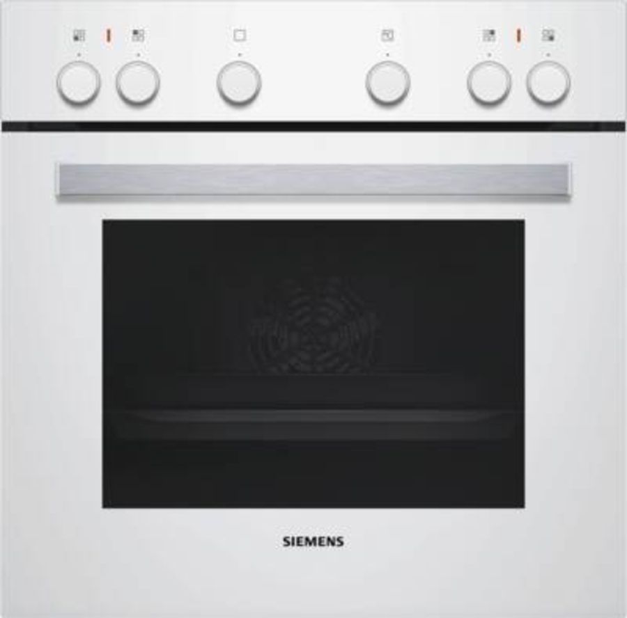 Siemens HE010FBV1 iQ100, Einbau-Herd, 60 x 60 cm, Weiß ohne Ceranfeld 
