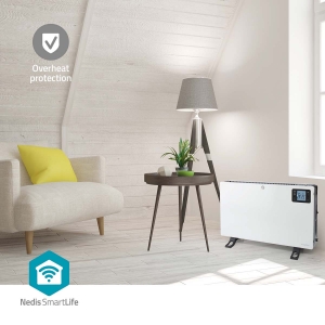 Nedis HTCO50WTW SmartLife Konvektionsheizgeräte Wi-Fi | 2000 W | 3 Wärmeeinstellungen | LCD