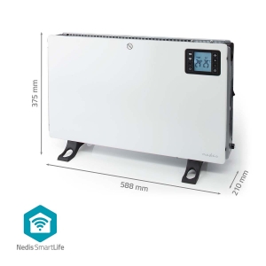 Nedis HTCO50WTW SmartLife Konvektionsheizgeräte Wi-Fi | 2000 W | 3 Wärmeeinstellungen | LCD