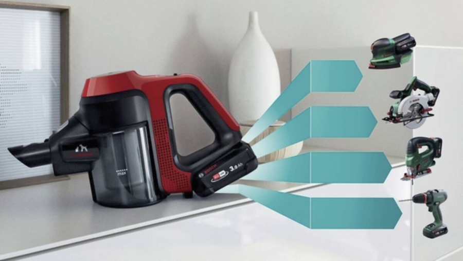 Bosch BBS711ANM Akku-Staubsauger, Unlimited 7 ProAnimal, Rot 