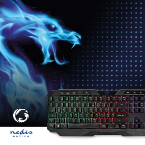 Nedis GKBD110BKDE Wired Gaming Keyboard USB Type-A | Folientasten | LED | QWERTZ | DE-Layout 