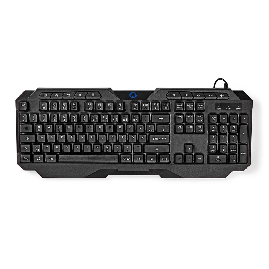 Nedis GKBD110BKDE Wired Gaming Keyboard USB Type-A | Folientasten | LED | QWERTZ | DE-Layout 