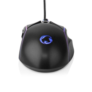 Nedis GMWD510BK Gaming Mouse Verdrahtet 1.5m LED 800 / 1200 / 2400 / 3200 / 4800 / 7200 dpi | Einstellbar DPI