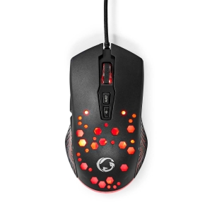 Nedis GMWD410BK Gaming Mouse Verdrahtet 1.50 m | RGB 800 / 1200 / 2400 / 3200 / 4800 / 7200 dpi | Einstellbar DPI
