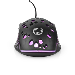 Nedis GMWD410BK Gaming Mouse Verdrahtet 1.50 m | RGB 800 / 1200 / 2400 / 3200 / 4800 / 7200 dpi | Einstellbar DPI