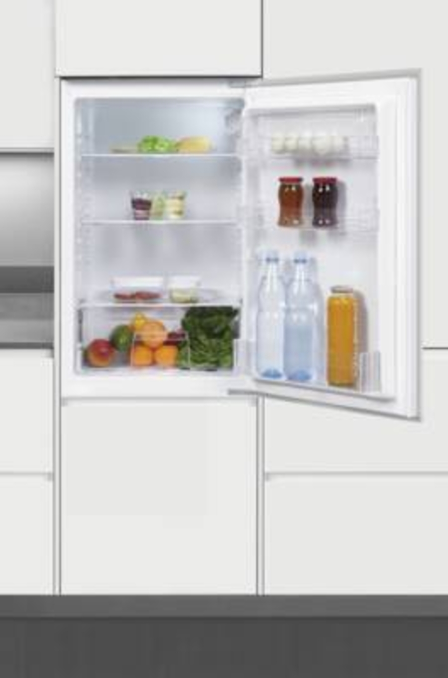 Exquisit EKS131-V-040E Einbau-Kühlschrank weiß Schlepptür 