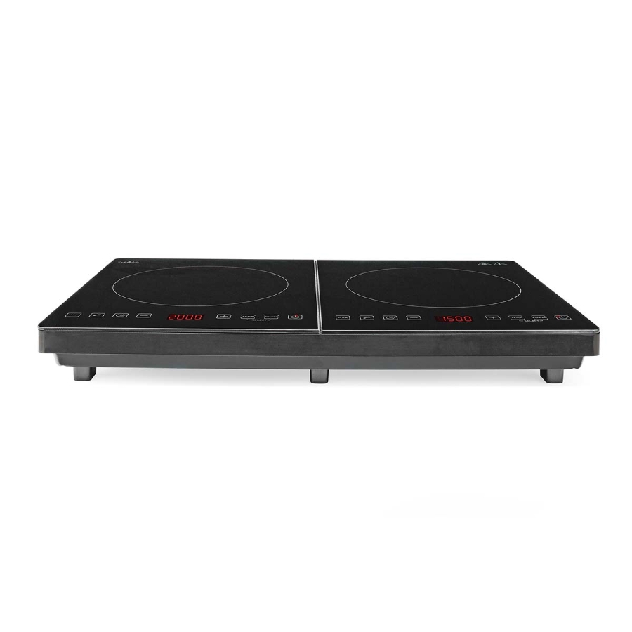 Nedis KAIP124CBK2 Induktionsherd Kochzone: 2 | 3500 W  Überhitzungsschutz | Schwarz | Timer |