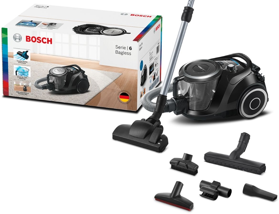 Bosch BGC41XSIL Beutelloser Bodenstaubsauger schwarz  