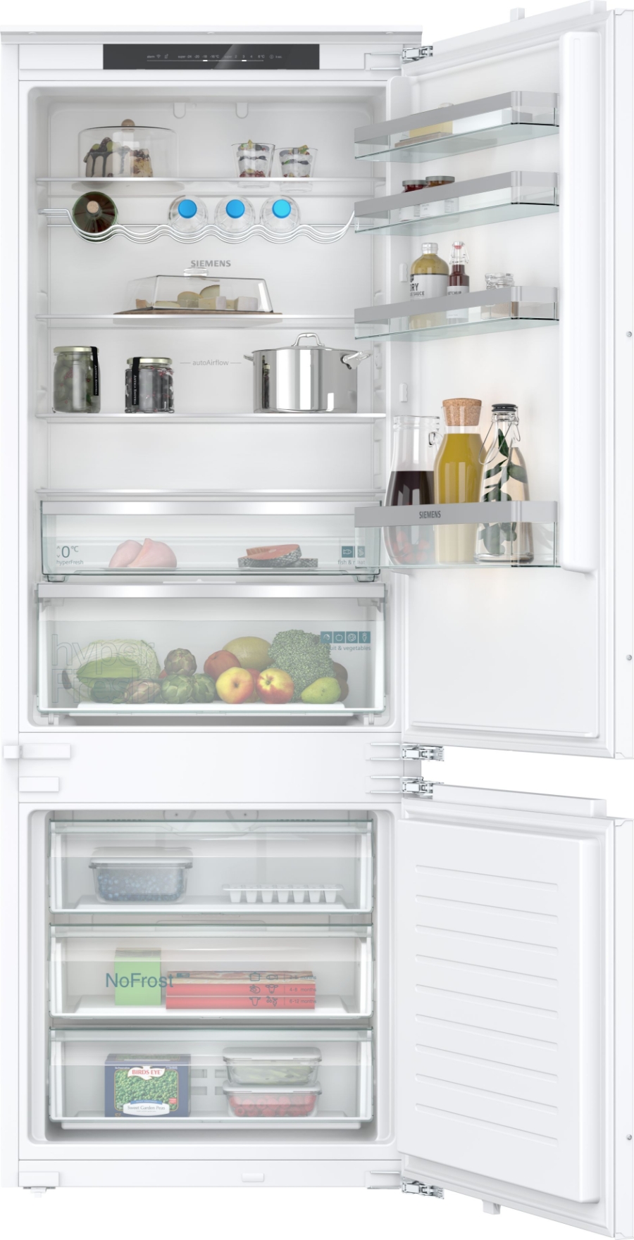 Siemens KB96NVFE0 Einbau-Kühl-Gefrier-Kombination mit Gefrierbereich HxB:193.5 x 70.8 cm, Flachscharnier,noFrost 