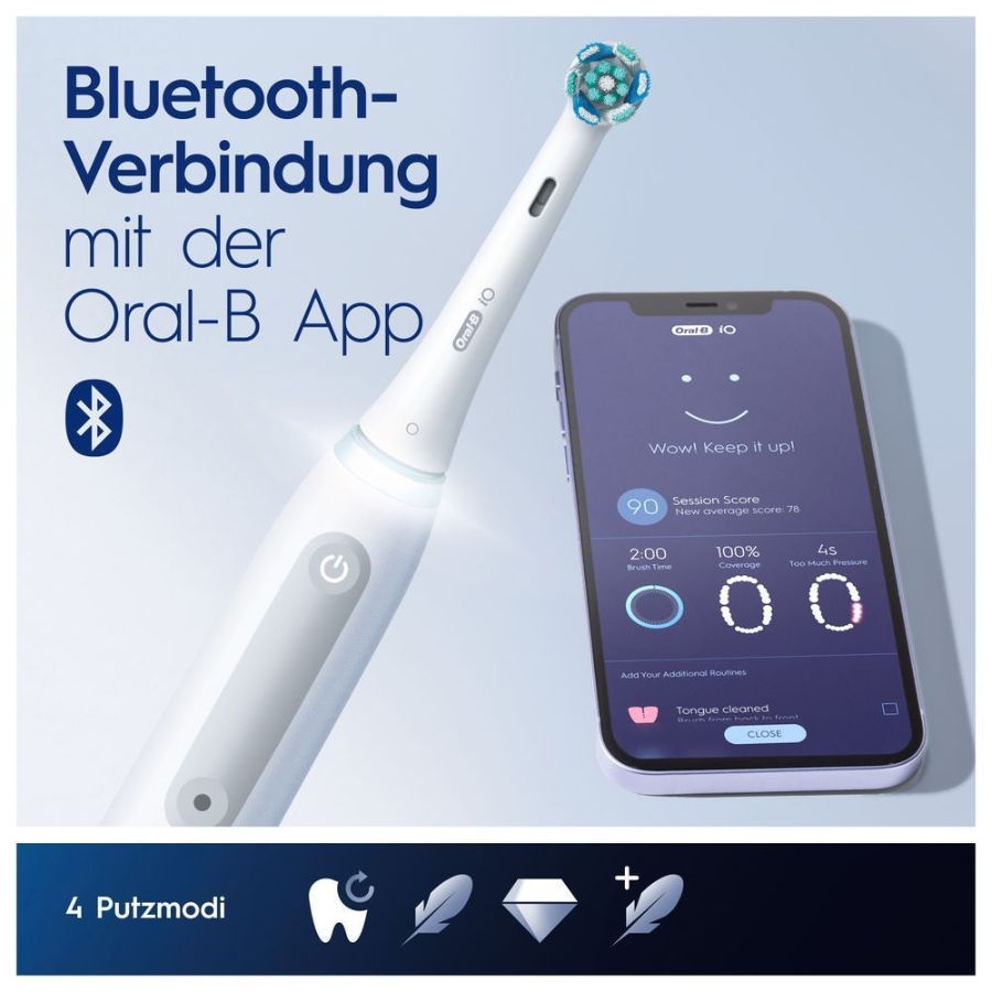 Oral-B Oral Health Center Munddusche + iO Series 4  Elektrische Zahnbürste