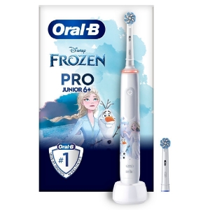 Oral-B Pro Junior Frozen Elektrische Zahnbürste,  für Kinder ab 6 Jahren, Weiß