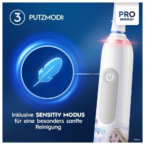 Oral-B Pro Junior Frozen Elektrische Zahnbürste,  für Kinder ab 6 Jahren, Weiß