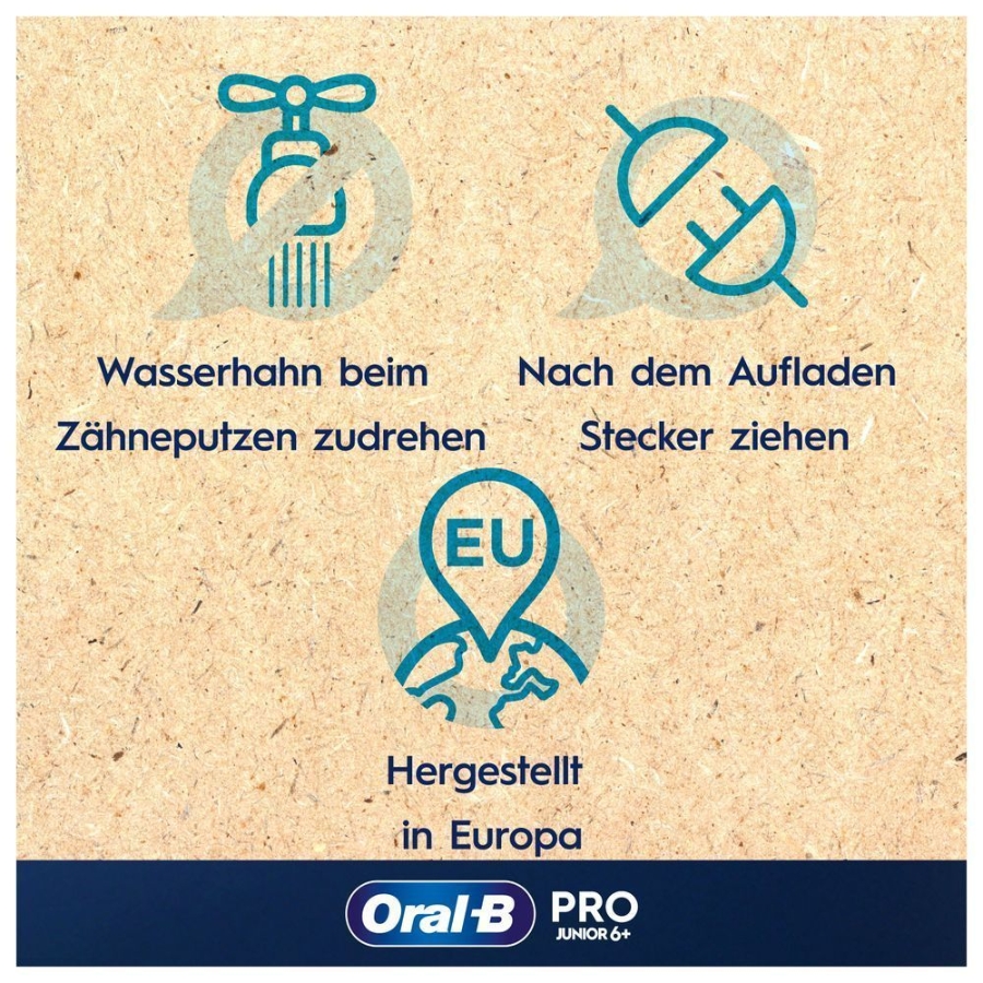 Oral-B Pro Junior Elektrische Zahnbürste Base Purple 
