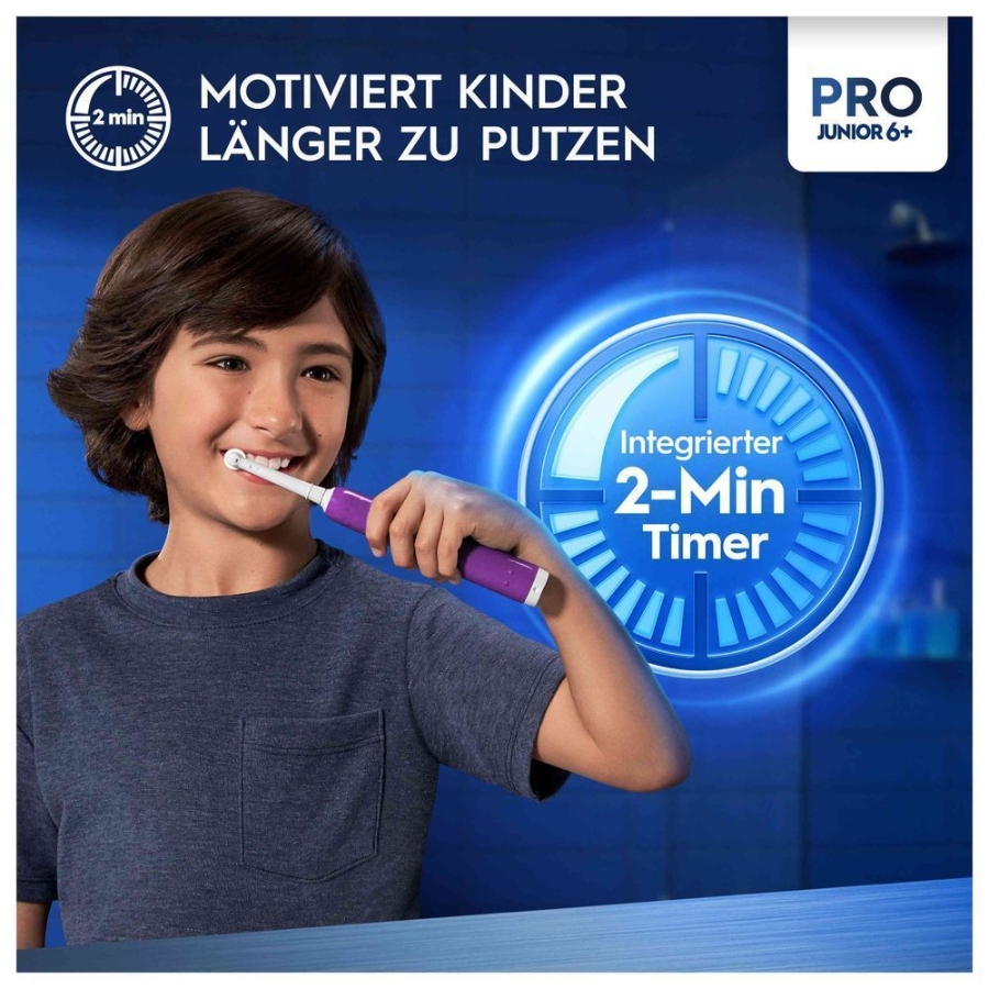 Oral-B Pro Junior Elektrische Zahnbürste Base Purple 