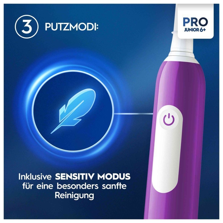 Oral-B Pro Junior Elektrische Zahnbürste Base Purple 