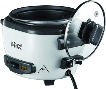 Russell Hobbs 27030-56 RH Medium Reiskocher inkl. Dampfgarer -Einsatz antihaftbeschichteter Gartopf, Reislöffel & Messbecher, 