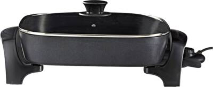 Nedis FCSP110EBK40 Elektrische Pfanne 40 cm | Dickwandiges Aluminium-Gussgehäuse