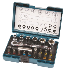 Makita B-54081  Ratschen-Bitset 21 teilig 