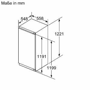 Siemens KI41RADD1 iQ500  Einbau-Kühlschrank, 122.5 x 56 cm, Flachscharnier mit Softeinzug