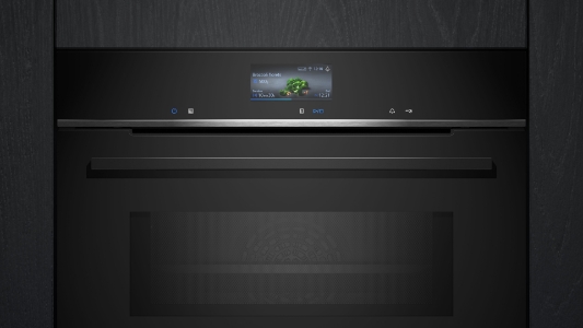 Siemens HM736GAB1 iQ700 Einbau-Backofen mit Mikrowellenfunktion  60 x 60 cm, Schwarz