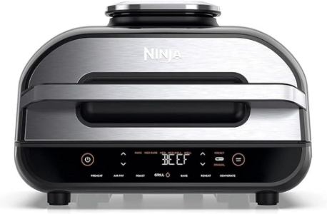 Ninja AG551EU MAX Grill & Airfryer Elektrogrill/Fritteuse  5,7L Grau/Silber