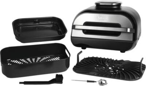 Ninja AG551EU MAX Grill & Airfryer Elektrogrill/Fritteuse  5,7L Grau/Silber
