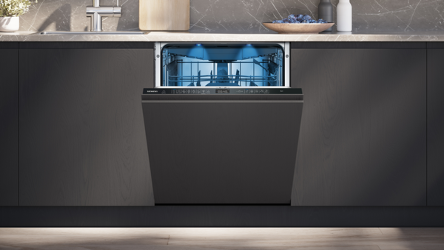 Siemens SX65EX07CE iQ500 Geschirrspüler Einbau vollintegriert XXL  60cm mit Besteckschublade,Restzeitprojektion (TimeLight),