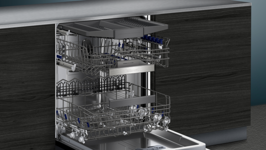 Siemens SX65EX07CE iQ500 Geschirrspüler Einbau vollintegriert XXL  60cm mit Besteckschublade,Restzeitprojektion (TimeLight),