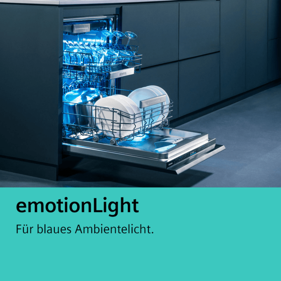 Siemens SX65EX07CE iQ500 Geschirrspüler Einbau vollintegriert XXL  60cm mit Besteckschublade,Restzeitprojektion (TimeLight),
