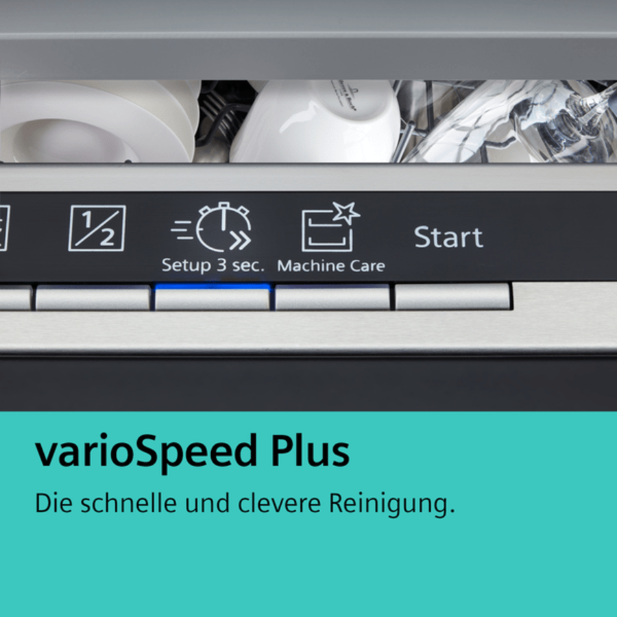 Siemens SX65EX07CE iQ500 Geschirrspüler Einbau vollintegriert XXL  60cm mit Besteckschublade,Restzeitprojektion (TimeLight),