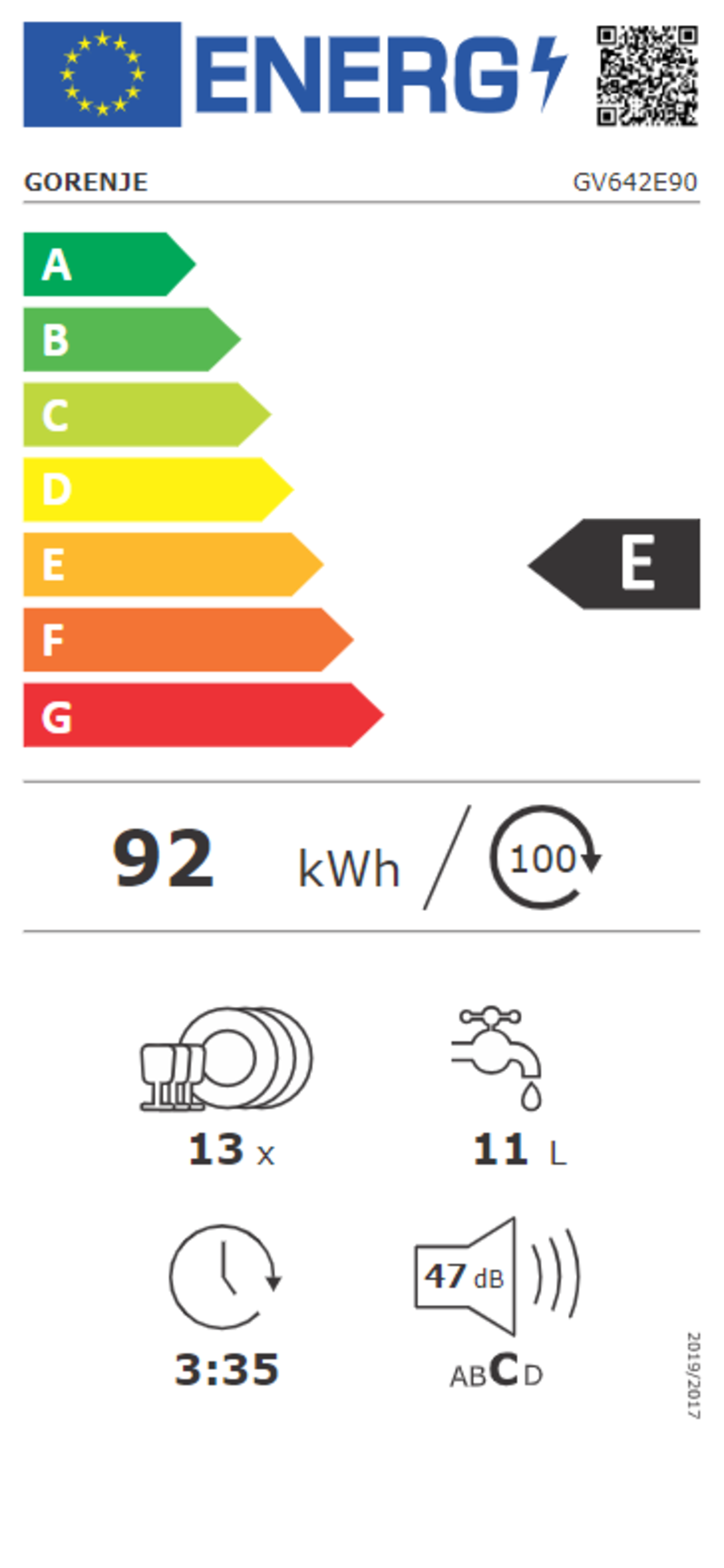 Gorenje GV642E90 Geschirrspüler  vollintegriert 60 cm 