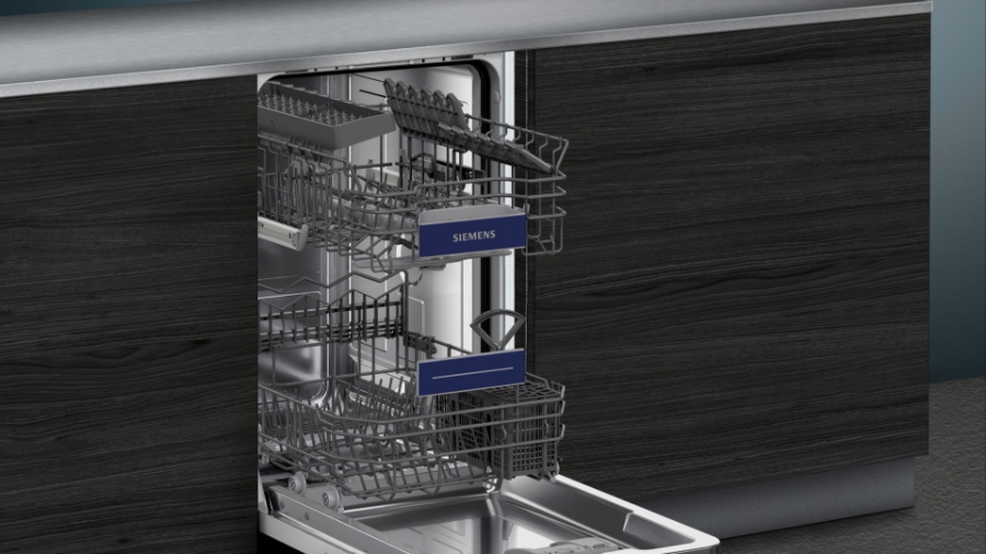Siemens SR43ES24KE iQ300 Unterbau-Einbau Geschirrspüler  45 cm Edelstahl,Home Connect