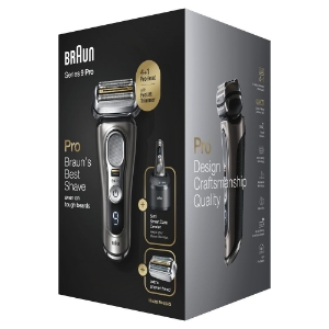 Braun Personal Care Series 9 Pro 9465cc Wet&Dry Elektrorasierer für Herren, 4+1 Scherkopf mit ProLift Trimmer, 5-in-1 Reinigungsstation