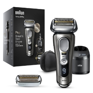 Braun Personal Care Series 9 Pro 9465cc Wet&Dry Elektrorasierer für Herren, 4+1 Scherkopf mit ProLift Trimmer, 5-in-1 Reinigungsstation