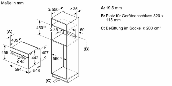 Siemens CM724G1B1 iQ700 Einbau-Kompaktbackofen mit Mikrowelle  60 x 45 cm,schwarz
