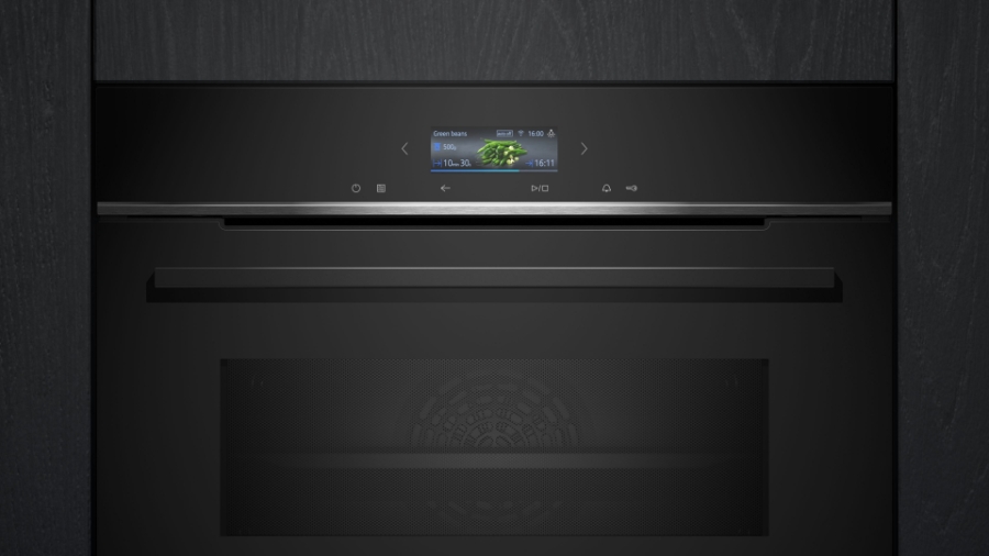Siemens CM724G1B1 iQ700 Einbau-Kompaktbackofen mit Mikrowelle  60 x 45 cm,schwarz