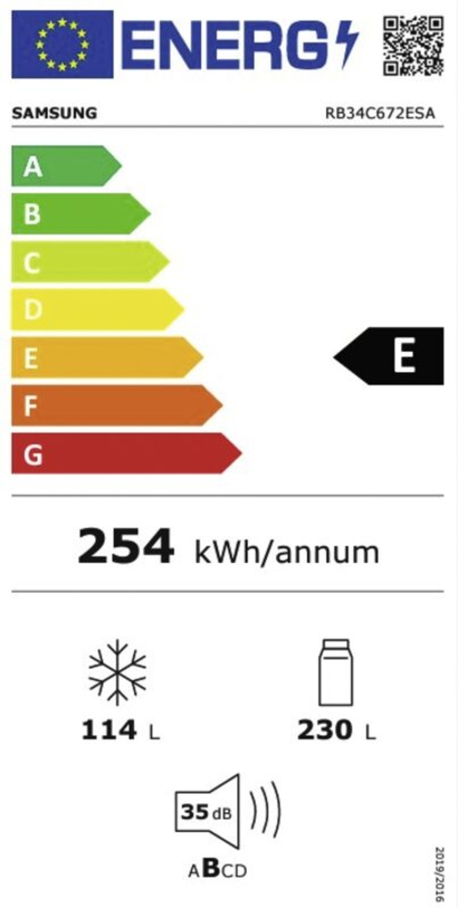 Samsung RB34C672ESA/EF Kühl- Gefrierkombination,Edelstahl-Optik NoFrost ,344l