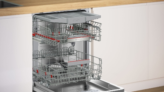 Bosch SMV6ZCX16E Serie 6, Vollintegrierter Geschirrspüler, 60 cm Restzeitprojektion(TimeLight),Innenbeleuchtung(EmotionLight)