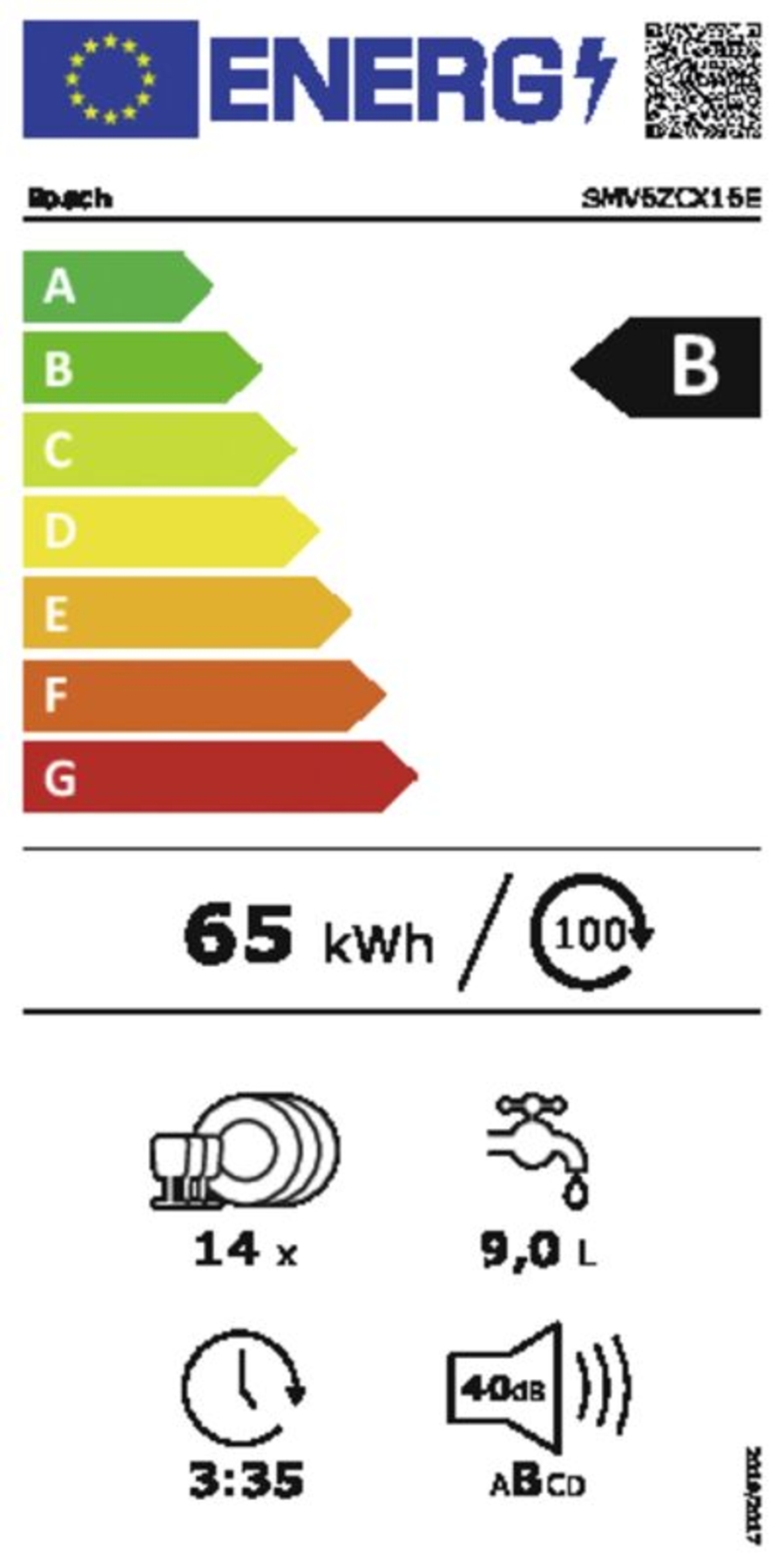 Bosch SMV6ZCX16E Serie 6, Vollintegrierter Geschirrspüler, 60 cm Restzeitprojektion(TimeLight),Innenbeleuchtung(EmotionLight)