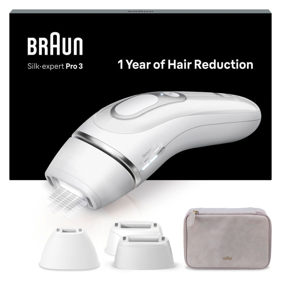 Braun Personal Care Silk-expert Pro 3 IPL PL3230 Haarentfernung für zuhause , mit Aufbewahrungstasche, 3 Aufsätze