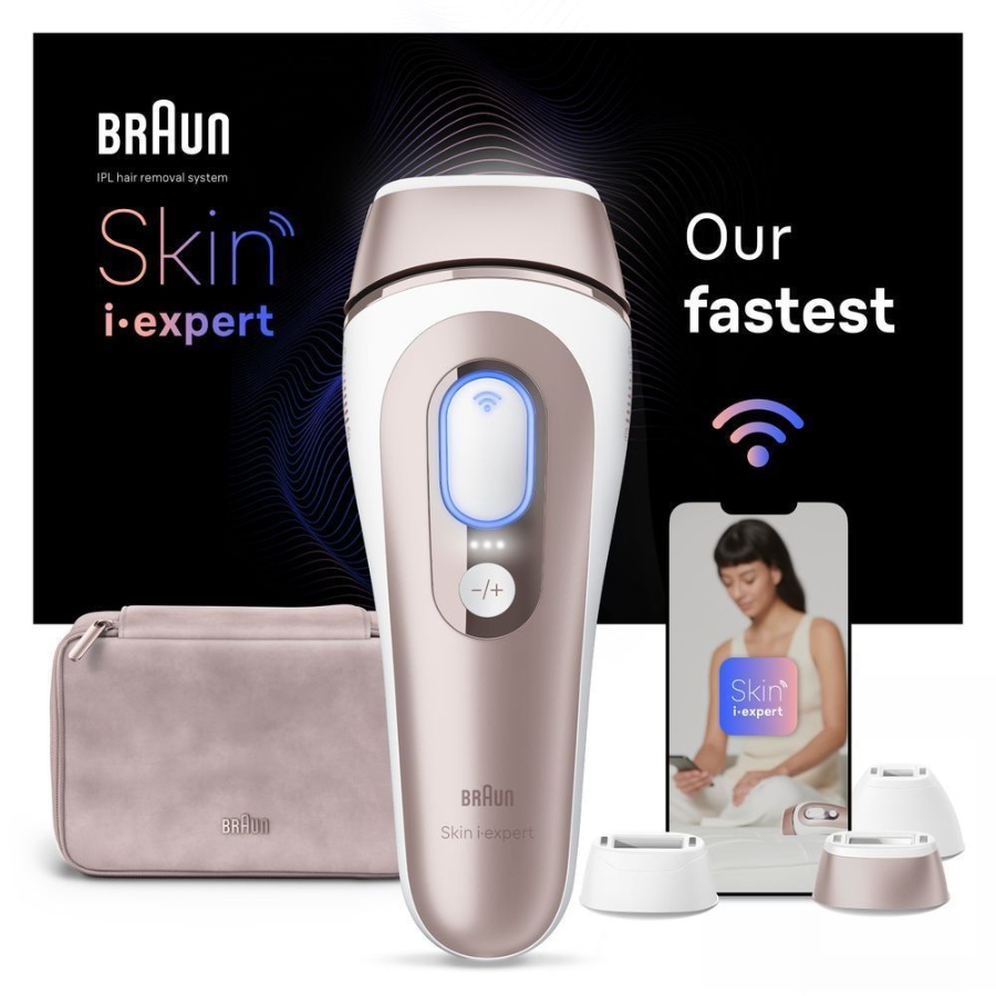 Braun Personal Care Smart IPL PL725 Skin i·expert, Haarentfernung für zu Hause, Gratis App, Aufbewahrungstasche, Venus Rasierer, 3 Aufsätze