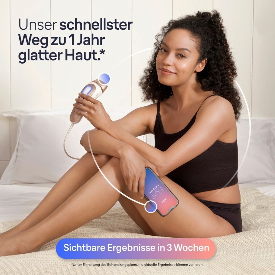 Braun Personal Care Smart IPL PL725 Skin i·expert, Haarentfernung für zu Hause, Gratis App, Aufbewahrungstasche, Venus Rasierer, 3 Aufsätze