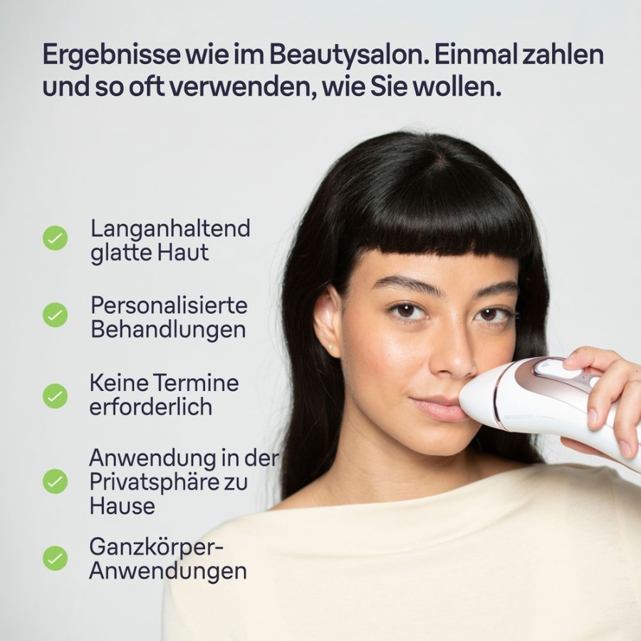 Braun Personal Care Smart IPL PL725 Skin i·expert, Haarentfernung für zu Hause, Gratis App, Aufbewahrungstasche, Venus Rasierer, 3 Aufsätze